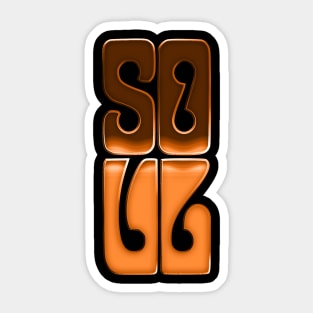 SOUL //// Retro Soul 70s Music Fan Design Sticker